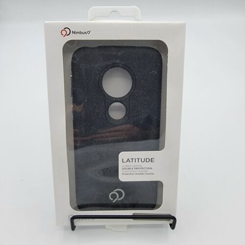 Primary image for Nimbus 9 Latitude Hybrid Design Cellphone Case for Motorola Moto G7 Play -Black 