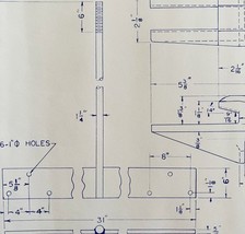 1951 Railroad Bangor Aroostook Tie Rod Assembly Blueprint H38 Trains DWDD13 - $84.36
