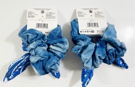 Scunci Morgan Simianer  Scrunchies  Blue Tie-dye &amp; paisley print 35418 Lot Of 2 - £12.36 GBP