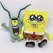 SpongeBob SquarePants &amp; Plankton Plush - 19&quot; &amp; 13&quot; tall - £15.62 GBP