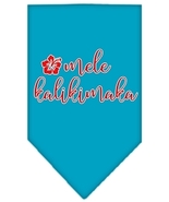 Mele Kalikimaka Screen Print Bandana Turquoise Size Large - £9.28 GBP