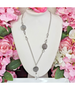 Silpada 925 Sterling Silver - Oxidized Coin Crystal Pendant Necklace - $49.95