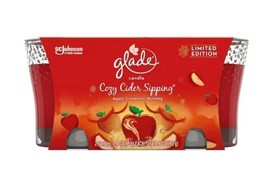 Glade Glass Jar Candle, Cozy Cider Sipping, Pack of 2, 3.4 Oz. Each - £15.06 GBP
