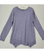 Verve Ami Women Sweater Size M Blue Powder Preppy Asymmetrical Hem Long ... - £9.90 GBP