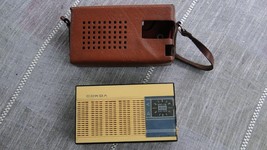  Antique Soviet Russian USSR  AM LW Radio Sokol in Original Leather Case 1963 - $90.17