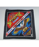 Harley Davidson The American Way Eagle Bandana Handkerchief  21.25&quot; sq VGC - £14.94 GBP