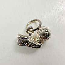 Vintage .925 Sterling Silver Soccer Ball &amp; Shoe Charm - £7.60 GBP