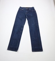 Vtg 90s Guess Jeans Mens 29x36 Distressed Spell Out Straight Leg Denim Jeans USA - £46.56 GBP