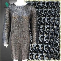 Chainmail shirt 9 mm Flat Riveted With Flat Washer Chain mail shirt  hau... - £265.15 GBP