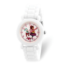 Disney Kids Fancy Nancy White Silicone Band Time Teacher Watch - £22.65 GBP