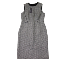 NWT Lafayette 148 Bree Sheath in Black White Tweed Sleeveless Dress 12 $548 - £71.67 GBP