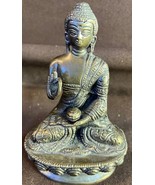 Vintage Metal Brass or Bronze Cast Buddha Religious Statue Art Sculpture... - $891.04 MXN