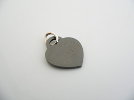 Tiffany &amp; Co Return to Silver Titanium Heart Charm Pendant 4 Necklace Br... - $328.00