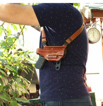 Fits Remington RM380 380 ACP 2.9”BBL Horizontal Leather Shoulder Holster #1209#R image 2