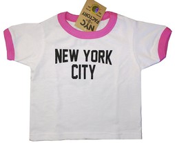 Girls Toddler John Lennon Ringer New York City T-Shirt Tee 2T 3T 4T 5/6T... - £10.97 GBP+