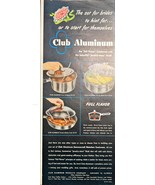 Club Aluminum Full Flavor Cookware 1947 Vintage Print Ad - $13.15 CAD