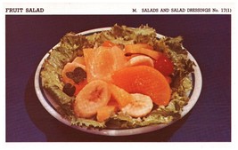 Vintage 1950 Fruit Salad Recipe Print Cover 5x8 Crafts Food Decor - $19.99