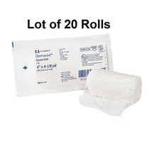 20 Rolls Fluff Bandage Roll Dermacea Sterile 3-Ply White 4&quot; X 4-1/8 Yard woven - £25.31 GBP