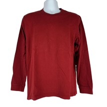 Eddie Bauer Men&#39;s Red Long Sleeved T-Shirt Size M - £13.19 GBP