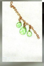 Barbie doll May green birthstone teardrop jewelry necklace vintage golde... - $12.99
