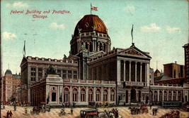 Vintage POSTCARD- Federal Building And Post Office, Chicago Il BK50 - £2.77 GBP