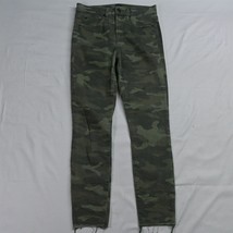 Gap 26 True Skinny Green Camo Raw Hem Stetch Denim Jeans - £13.58 GBP