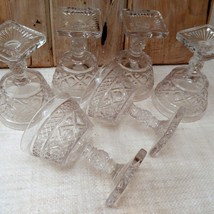 Imperial Glass Cape Cod Clear Set of 6 Champagne Stems Glasses - £15.50 GBP