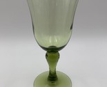 LIBBEY Glass Company MARTELLO Green Water Goblet 7-3/8&quot; Height 3-1/2&quot; Ri... - $18.95