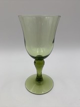 LIBBEY Glass Company MARTELLO Green Water Goblet 7-3/8&quot; Height 3-1/2&quot; Ri... - £15.06 GBP