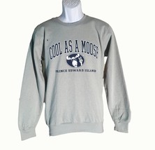 PRINCE EDWARD ISLAND COOL AS A MOOSE Long Sleeve Sweatshirt Gray Small NEW - $19.79