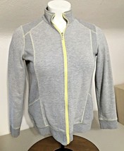 Norm Thompson Cotton Blend Gray Women&#39;s Large Zip Front Sporty Jacket E19 - £9.87 GBP