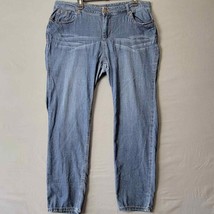 Roz &amp; Ali Womens Jeans Size 18 Stretch Blue Denim High Rise Flat Front Pockets - £7.94 GBP