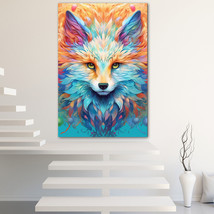 Colorful fox Canvas Painting Wall Art Poster Landscape Canvas Print Picture - $13.71+