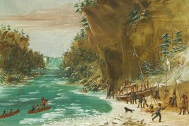George Catlin The Expedition Encamped below the Falls of Niagara + Ships Free - £30.90 GBP+