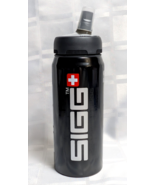 SIGG SWISS MADE METAL WATER BOTTLE SPORTS 0.6 LT BLACK AND WHITE LIDDED ... - $31.46 CAD