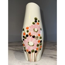 Vintage SIC Scuola Italiana Ceramiche Italy Vase Hand Painted Flowers MO... - $121.62 CAD