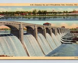 Columbus Zoo and O&#39;Shaughnessy Dam Columbus Ohio OH UNP Linen Postcard O1 - £2.29 GBP