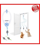 Interactive USB Rechargeable Cat Toy with 3 Catnip Mice - Fun for Indoor... - $40.58
