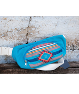 Far Out Aztec Western Southwestern Sling Belt Bag Fanny Pack Black - £30.77 GBP