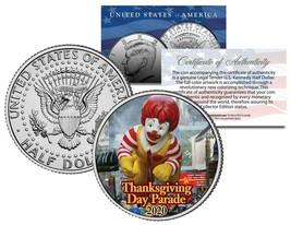 Ronald Mcdonald 2020 Balloon Nyc Thanksgiving Day Parade Us Jfk Half Dollar Coin - £7.42 GBP