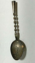 Manila Engraved Spiral Collector Souvenir Sterling Silver .925 Spoon - $60.18