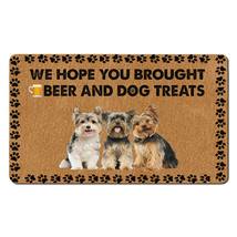 Funny Yorkshire Terrier Dogs Doormat Beer And Dog Treats Mat Gift For Do... - £31.02 GBP