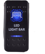 ESUPPORT Car Blue LED Bar Light Rocker Toggle Switch ON Off 12V 20A 24V 10A - $19.79
