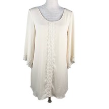 ASTR Cream Mini Dress Small Angel Sleeve Lace  - $34.64