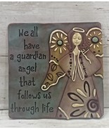  Angel Plaque Guardian Angel Through Life Inspirational Hanging Resin Wa... - £15.73 GBP