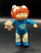 VTG Cabbage Patch Girl w/Red Pigtails and Bear Blue &amp; Tan Clothes Figure 1984 - $5.95