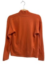 SUNDANCE Womens 100% Cashmere GLORIA Sweater Faux Wrap V-Neck Orange Sz XS - £34.53 GBP