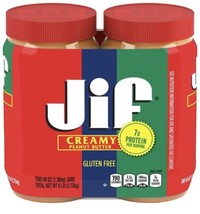 Jif Creamy Peanut Butter 48 Oz., 2 Pk -  FREE SAME DAY SHIPPING - $19.99