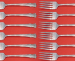English Shell by Lunt Sterling Silver Salad Fork Set 12 pieces 6 1/4&quot; - £556.82 GBP