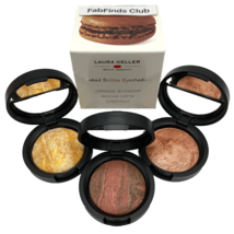 3pc Laura Geller Baked Brûlée Eyeshadow Set Orange Blossom/Mocha Latte/Chestnut - $17.77